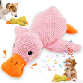 2025 Upgraded Dog Toys, New Durable Calming Duck Toys, Dog Toys for Aggressive Chewers with Soft Squeaker, Fun for Indoor Puppies and Senior Pups (Pink, XL-14.9 * 17.7in)