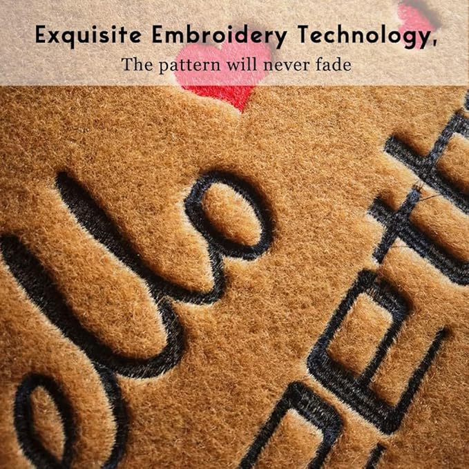 Assaoy COMPLIMENTARY Dog Hair with Entry Funny Door Mats Outside Coir Doormat for Home Entrance,Front Door mat,Indoor Entrance Embroidered Welcome Rubber Rugs Home Christmas Decor 30”x 18”