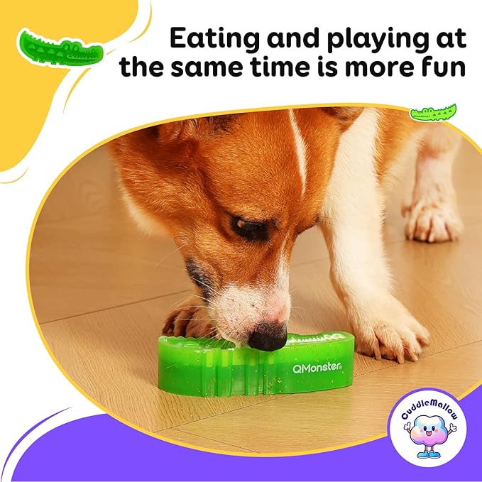 A refillable chew Toy for Small, Medium, and Large Dogs. A Three-in-one Indestructible chew Toy for Frozen Yogurt, Teething, and nibbling. Updated with a grooved Design.(Large)