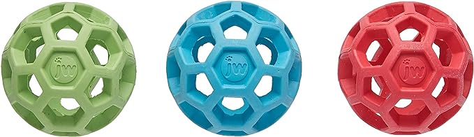 JW Pet Company Mini Hol-ee Roller Dog Toy, Colors Vary - Pack of 3