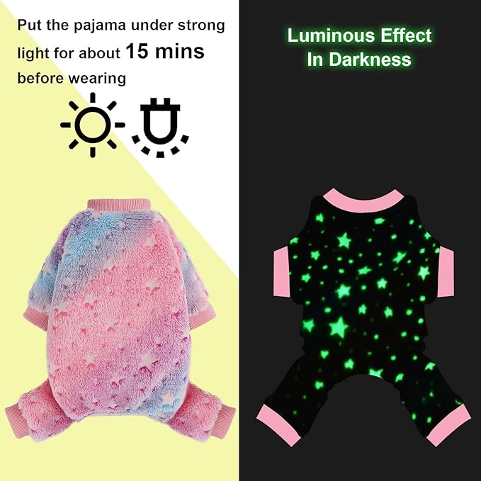 Dog Pajamas Small Girl Female, Warm Winter Extra Small Dog Clothes, Cute Fleece Puppy Sweater 4 Legs, Jumpsuit Soft Doggie Onesies Pet Apparel Outfits, Pink