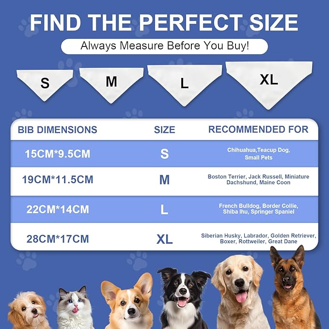 Custom Dog Bandana with Photo Personalized Dog Bandana Custom Image & Text, Unique Pet Scarf for Small Medium Large Dogs Personalized Pet Gift (Photo Custom, Medium)