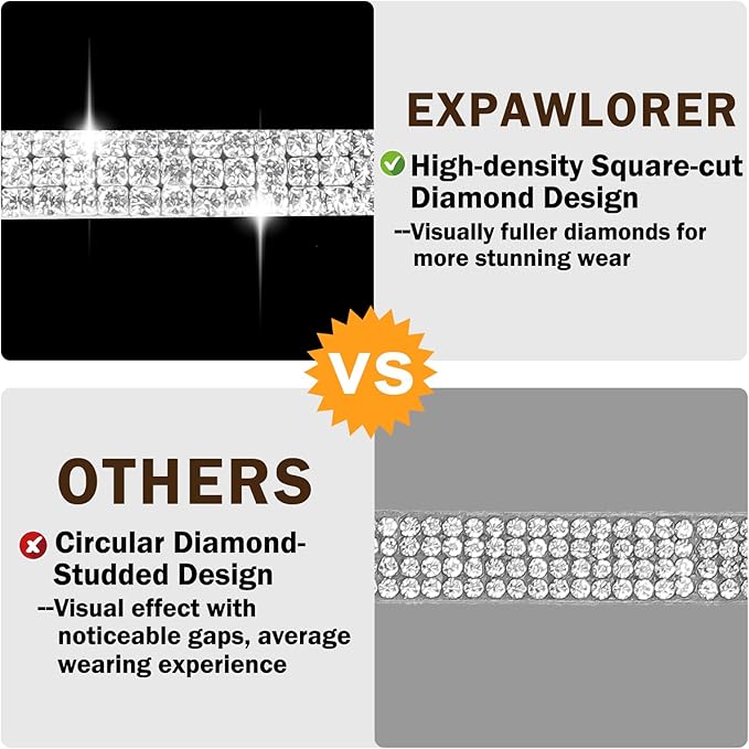 EXPAWLORER Soft Velvet Safe Cat Collars for Girl Cats - Rhinestones Bling Diamante Adjustable Collars Breakaway- Chirstmas Cat Clollar Gifts with Bells for Boy Cats Kitty and Small Dogs