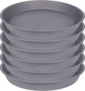6 Pack Planter Saucer Tray Gray, 4 6 8 10 12 13 15 17 19 inch Pot Saucers, Heavy Duty Plastic Plant Saucers for Indoors, Plant Drip Tray, Plant Trays for pots Planter (6 inch, Cement)