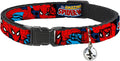 Cat Collar Breakaway Amazing Spider Man 8 to 12 Inches 0.5 Inch Wide