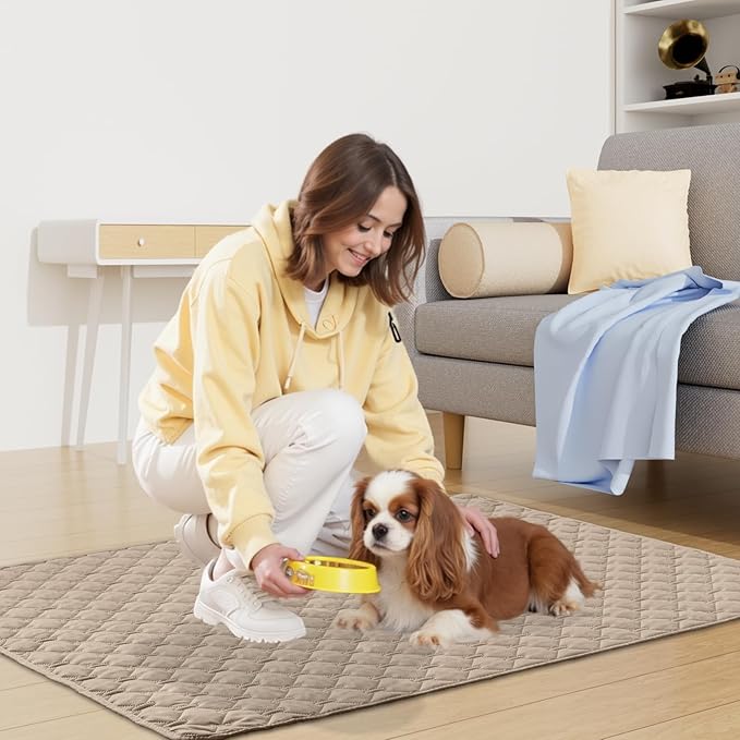 Smiry Waterproof Dog Bed Cover Blanket, Soft Reversible Pet Blanket, Washable Leakproof Cats Dogs Couch Cover for Sofa, Couch, Furniture (30x70 Inch, Taupe/Beige)