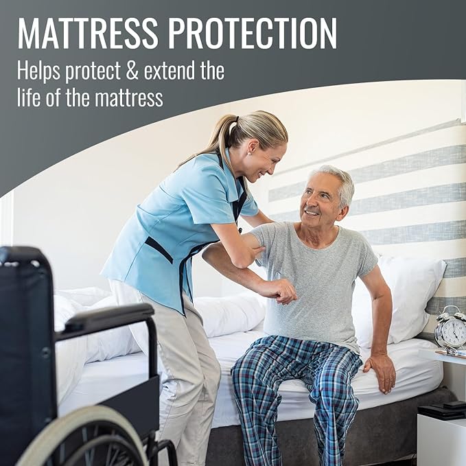 DMI Twin XL Zip Mattress Cover, Waterproof and Washable, Noiseless Cover for College Dorm, Hospital Bed, and Incontinence - Durable Mattress Protector Twin Size XL for Pets & Spills