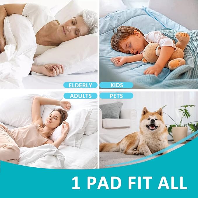 KANECH Washable Underpads 24"x36" (4 Pack), Waterproof Heavy Absorbency Reusable Incontinence Bed Pads for Adults, Elderly, Kids & Pets - Bedwetting Mattress Protector
