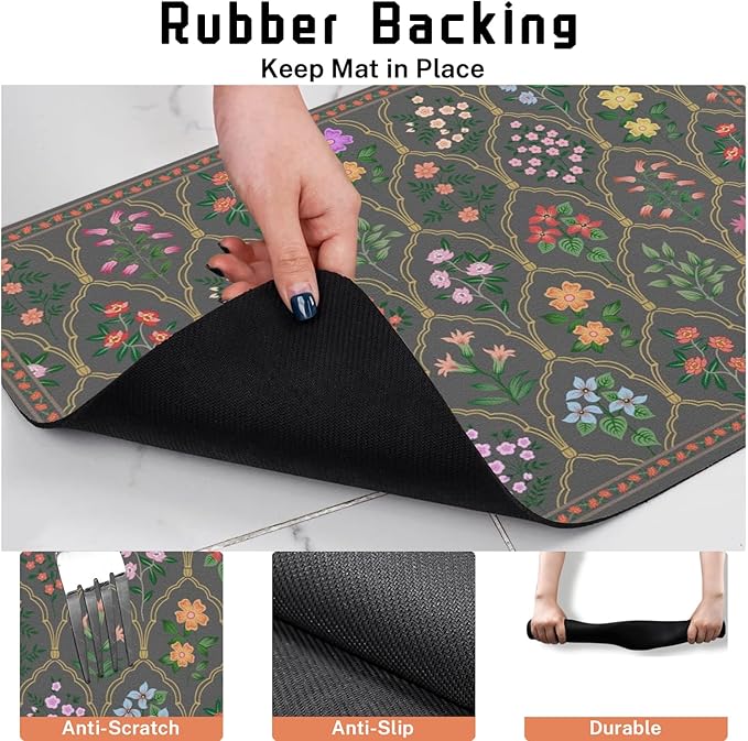 Absorbent Pet Dog Bowl Mat for Food and Water, Pet Cat Food Feeding Mat with Non Slip Rubber Backing, Dog Food Mats for Floors Waterproof, 24"x32"