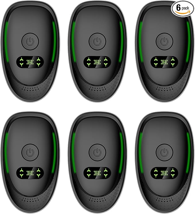Plug In Air Purifier - 6Packs Air Ionizers for Home, Silent Filterless Air Purifier, Auto Mode for Pets Odor Smoke, Quiet Operation Negative Ion Technology Freshener for Home, Bedroom, Office