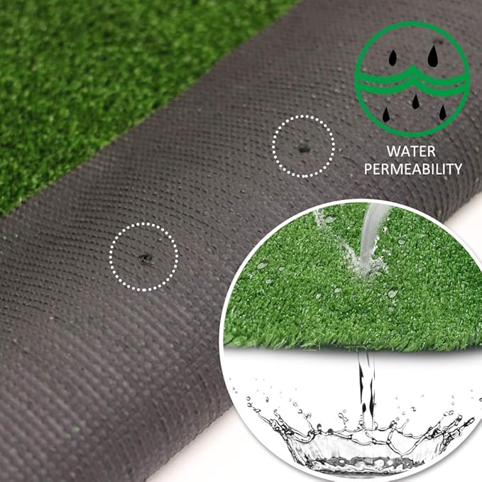 Petgrow Synthetic Artificial Grass Turf 6FTX64FT for Indoor Outdoor Dog Synthetic Grass Mat, Party Wedding Christmas Balcony Garden Astro Turf Rug,Drainage Holes Faux Fake Grass Rug Carpet for Pets