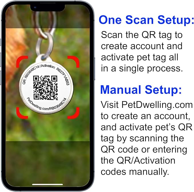 Pet Dwelling QR Code Pet ID Tag – Smart Dog & Cat ID Tags for Pet Safety, Free Personalized Online Profile, Instant Scan Alerts, AI Insights (Lux Gold Black Paw)