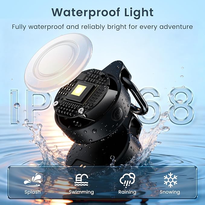 2-in-1 GPS Tracker Dog Light | Smart Tracking Pet LED Light for iOS Only | IP68 Waterproof | 6 Modes Dog Collar Light for Night Walking, Camping | Works with Apple Find My, No Subscription