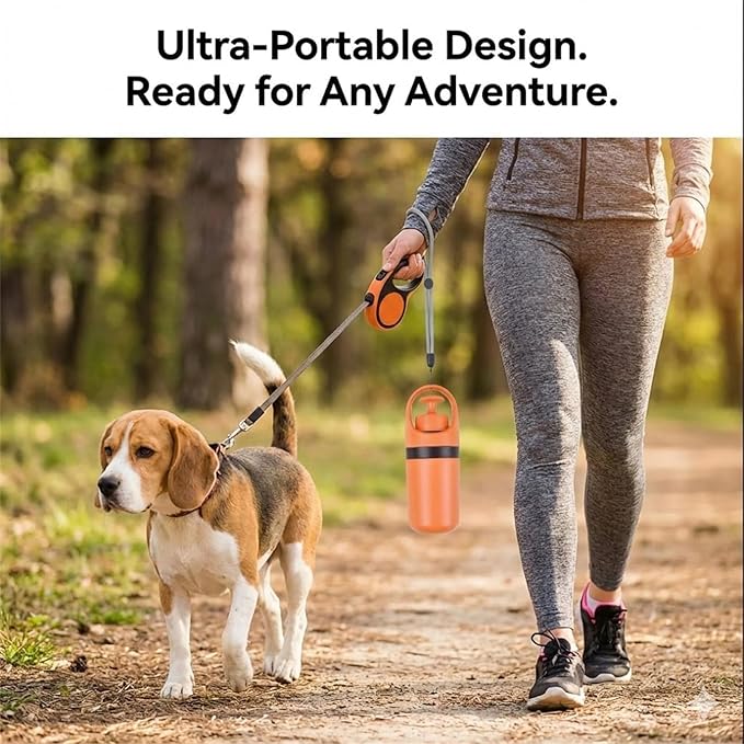 Quick Scoop Poop Scooper, Portable Dog Pooper Scooper, Easy Claw Pick up Tool for Dogs, Leak-Proof Waste Bag Holder for Outdoor Walks (Blue+Orange)