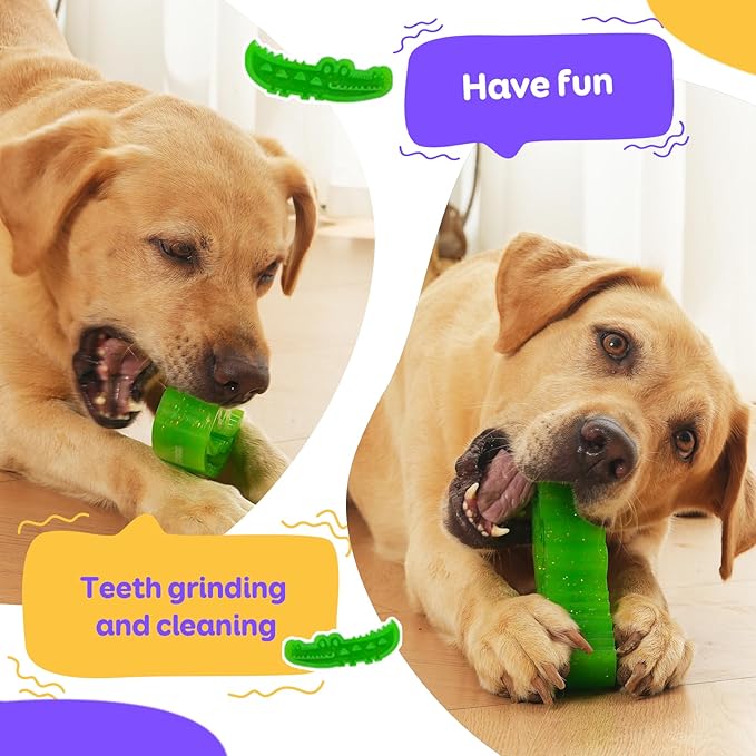 A refillable chew Toy for Small, Medium, and Large Dogs. A Three-in-one Indestructible chew Toy for Frozen Yogurt, Teething, and nibbling. Updated with a grooved Design.(Large)