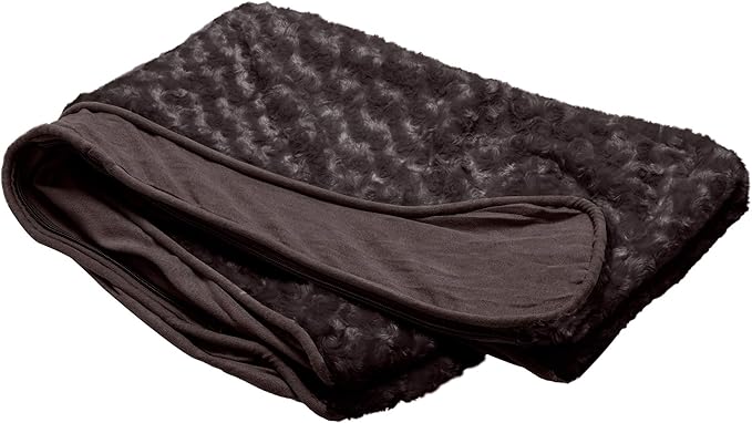 Furhaven Replacement Dog Bed Cover Ultra Plush Faux Fur & Suede Contour Luxe Lounger, Machine Washable - Chocolate, Giant (XXX-Large)
