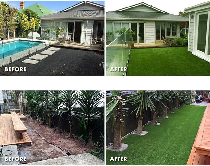 Petgrow Synthetic Artificial Grass Turf 12FTX38FT for Indoor Outdoor Dog Synthetic Grass Mat, Party Wedding Christmas Balcony Garden Astro Turf Rug,Drainage Holes Faux Fake Grass Rug Carpet for Pets