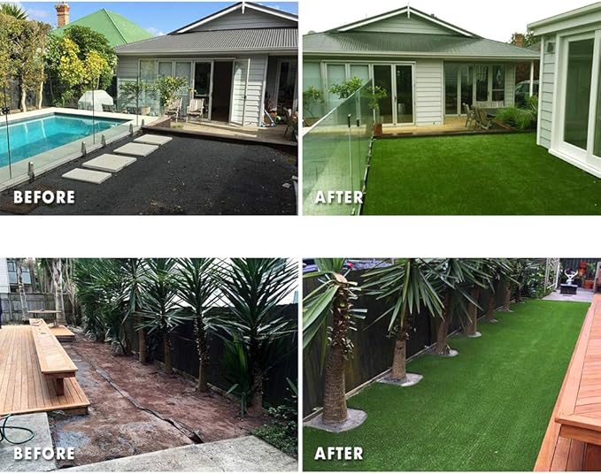 Petgrow Synthetic Artificial Grass Turf 13FTX82FT for Indoor Outdoor Dog Synthetic Grass Mat, Party Wedding Christmas Balcony Garden Astro Turf Rug,Drainage Holes Faux Fake Grass Rug Carpet for Pets