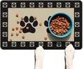 Absorbent Pet Dog Bowl Mat for Food and Water, Pet Cat Food Feeding Mat with Non Slip Rubber Backing, Dog Food Mats for Floors Waterproof, 17"x30"