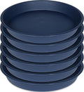 6 Pack of 8 inch Plant Saucer Blue, Plastic Plant Water Tray 8 inch Round, Flower Plant Saucers for Indoors, Dlant Dishes Saucer for Planter 7"/8" (8", Blue)