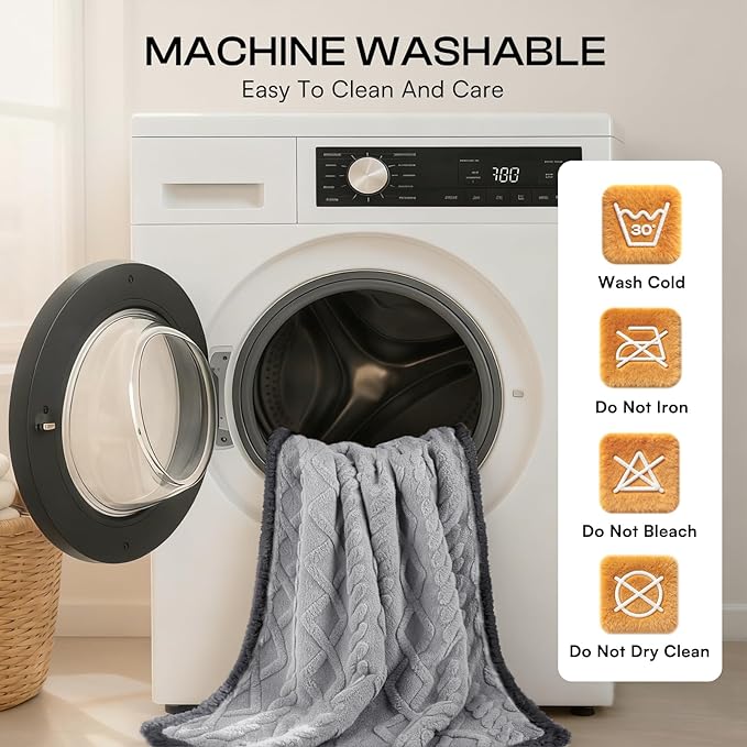 Luciphia Waterproof Pet Blanket, Liquid Pee Proof Dog Blanket for Sofa Bed Couch, Reversible Sherpa Fleece Furniture Protector Cover for Small Medium Large Dogs Cats, Light Grey King Size（90" x 82"）