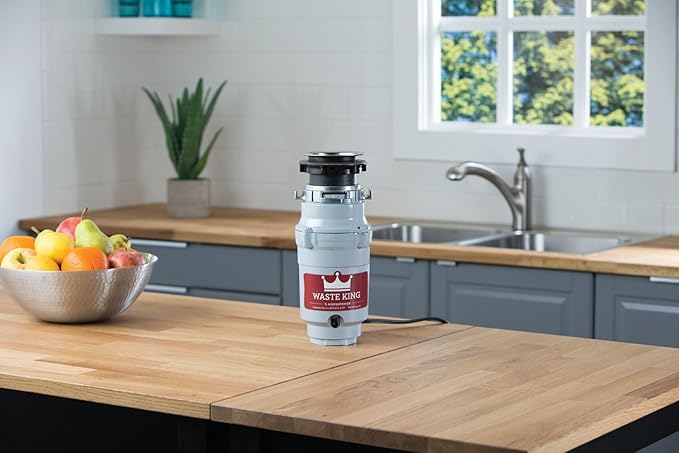 Waste King Garbage Disposal for Kitchen Sink with Power Cord, L-1001