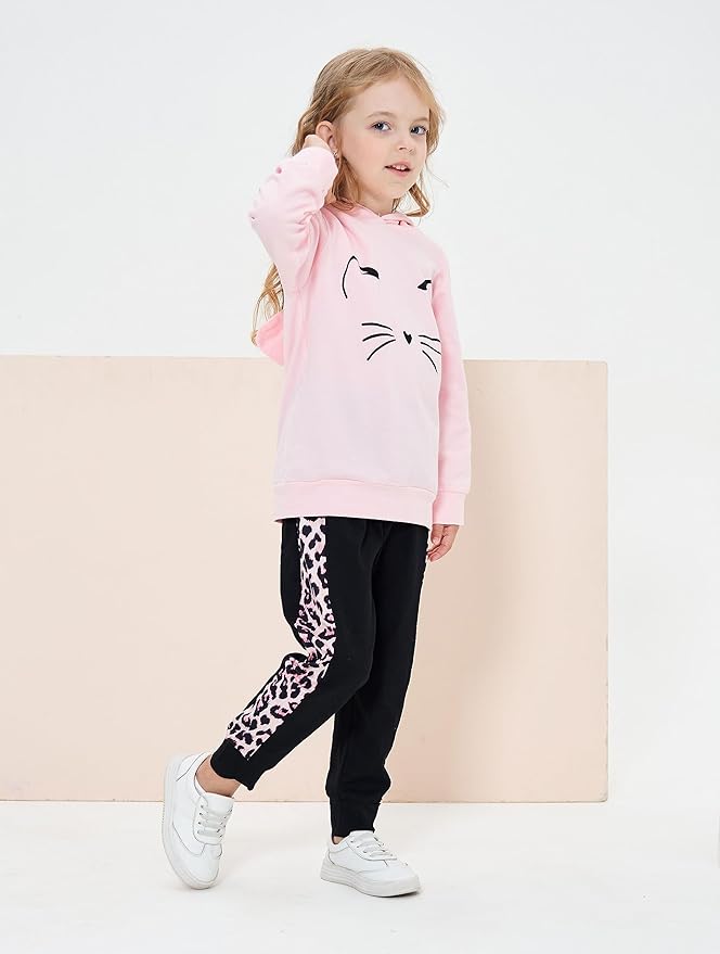 Toddler Baby Girls Clothes Long-sleeve Tie Dye Hoodie Sweatshirt Pants Hooded Outfit Set