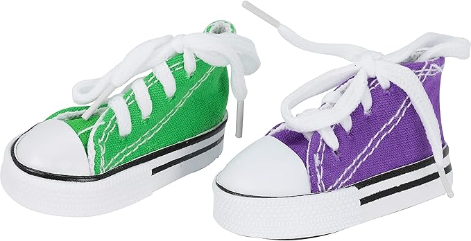 Bonka Bird Toys 6 Mini Sneakers Colorful Cotton Shredding Parrot Parrotlet Budgie Finch Cockatoo