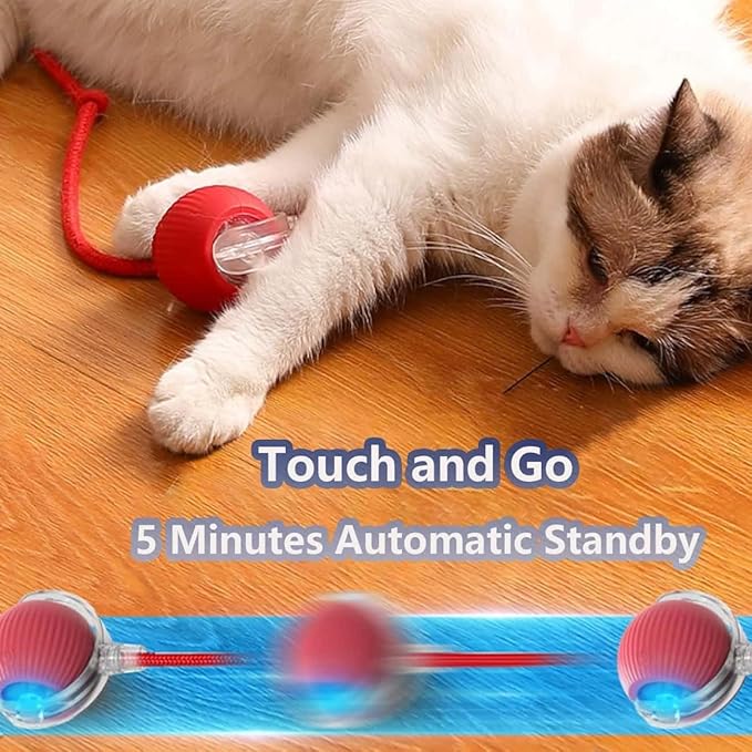 Interactive Cat Toys for Indoor Cats, Agility Move Cat Balls,Motion Activated Cat Balls, Cat Toys for Bored Indoor Cats (Pink)