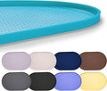 Hubulk 100% Waterproof Silicone Pet Feeding Mat with Raised Edge for Food and Water, Dog Bowl Mats, Cat Bowls Placemat with High Lip Protects Floor for Cats and Dogs (Teal, 16" L x 10" W)