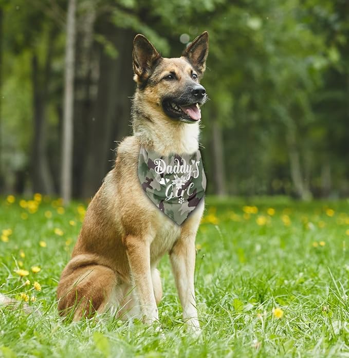 Dog Bandana, My Dad is My Hero, Dogs Scarf Classical Printing, Dogs Scarf Accessories, Doggy Kerchief Pet Kerchief, Christmas Birthday Thanksgiving Doggy Gift D02
