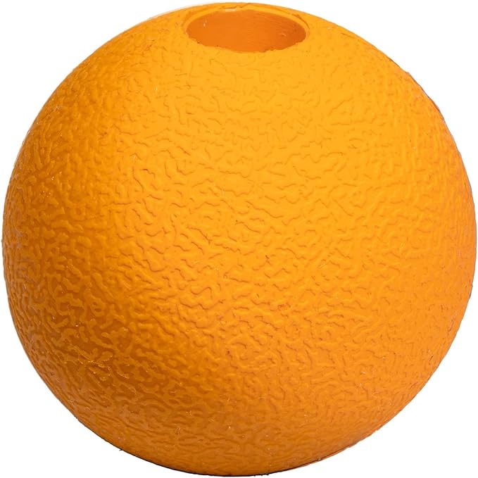 Amazon Basics Interactive Bouncy Durable Rubber Dog Toy Balls, 2.5 inch, Blue, Orange, Pack of 3