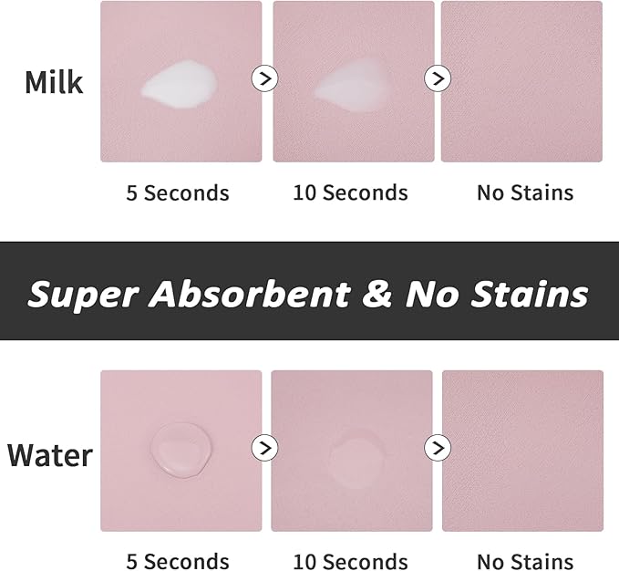 Dog Food Mat - Absorbent Cat Mat for Food and Water, No Stains Pet Feeding Bowl Mat, Easy to Clean Pet Placemats, Quick Dry Dog Water Dispenser Mat for Messy Drinkers | Paw Pink 24"x36"