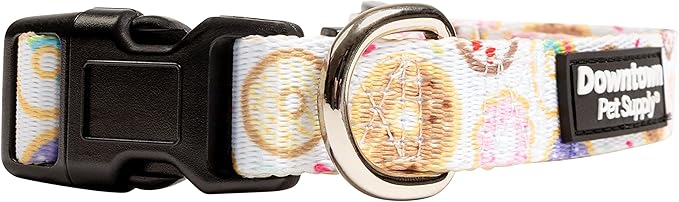 Downtown Pet Supply - Best & Fancy Dog Collar - Lightweight Adjustable with Quick Buckle & D-Ring - Hand Wash Safe - Donut - M - Medium