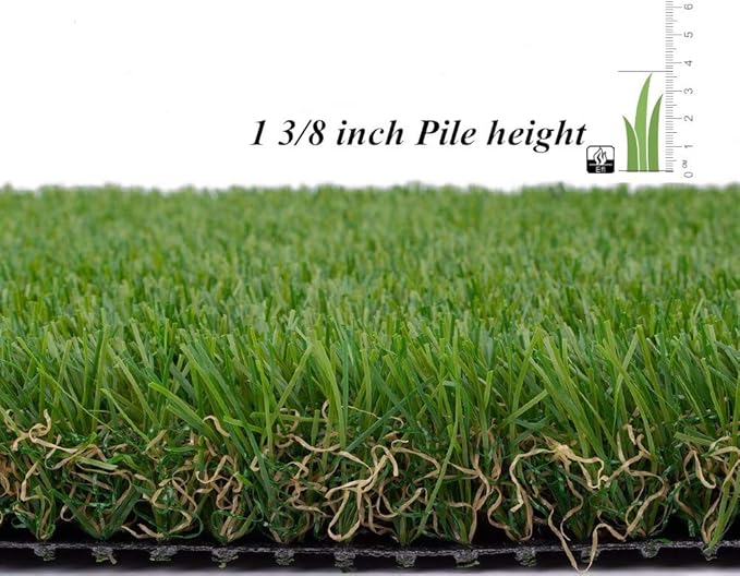 ALTRUISTIC Artificial Grass 11FTX52FT(572 Square Feet), Realistic Fake Grass Deluxe Turf Synthetic Thick Lawn Pet Turf, 1 3/8” Height, Outdoor Decor, Customized