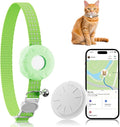 Cat Tracker, Lightweight Pet Tracker for Cats, Cat GPS Tracker Compatible with Apple Find My App(Only iOS), Real-Time Tracking, Precise Positioning, Waterproof, No Monthly Fee, Smart Alerts