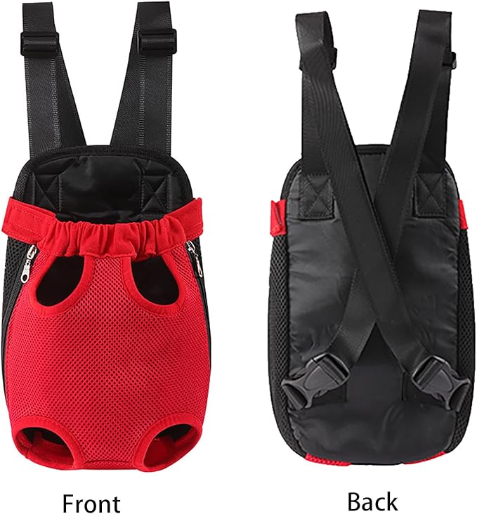 Dog Carrier Backpack, Adjustable Puppy Front Carrier Backpack, Ventilated Dog Chest Carrier for Hiking Camping Travel, Sling Bag for Small Medium Dog Cat Rabbit Puppies, Suit 13-15 lbs (Beige, XL)