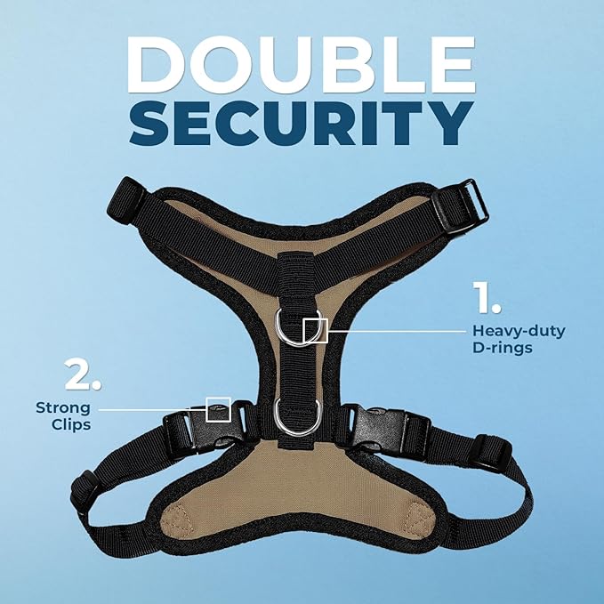 Voyager Step-in Pet Harness - All Weather Mesh, Adjustable Step in Harness for Cats and Dogs by Best Pet Supplies - Army/Black Trim, S