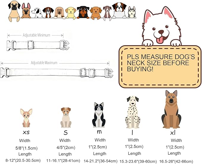DOGWONG St Patrick's Day Dog Collar-Cute Green Clovers Dog Collar, Adjustable Cotton Shamrock Pet Collar Trefoil Puppy Collars with Quick Release Buckle,L