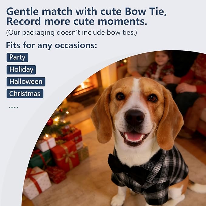 Koneseve Dog Shirt, Pet Plaid Clothes Shirt T-Shirt, Sweater Bottoming Shirt for Small Dog Cat Puppy Grid Adorable Wearing Stylish Cozy Halloween,Christmas Costumes (Blue;XL/Extra Large)