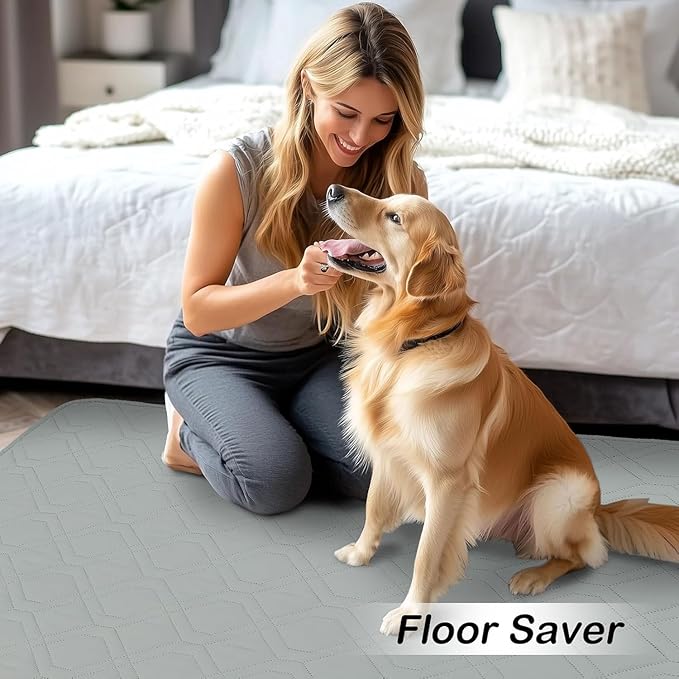 hyha Waterproof Dog Bed Blanket, Soft Pet Blankets, Waterproof Couch Cover for Dogs, Reversible Sofa Covers Washable for Furniture (40x80 Inch, Grey/Beige)