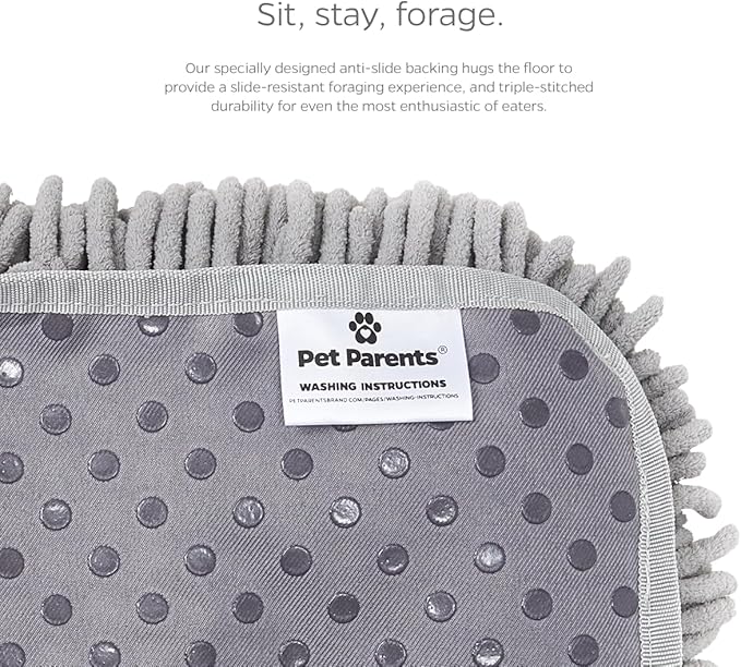 Pet Parents® Forager® Mats, Snuffle Mat for Dogs with SoftSnout & Non-Slip Backing Technology, Slow Feeder Dog Bowls & Snuffle Mat for Large Dogs and Small Dogs (Meadow 19")