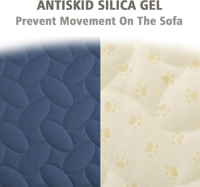 Ameritex Waterproof Pet Bed Cover Anti-Slip Dog Bed Blanket for Sofa and Furniture Waterproof New Pattern Design (Navyblue, 30x53 Inch (Pack of 1))