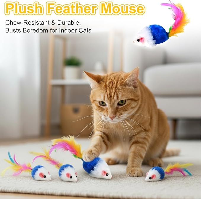 2-Pack Interactive Cat Toys Ball for Indoor Cats＆Dogs,Automatic Cat Toy 360° Auto-Rotation Smart Obstacle Avoidance,Includes 4 Cat Spiral Spring,Cat Enrichment Toys for Indoor Cats (RedBlue)