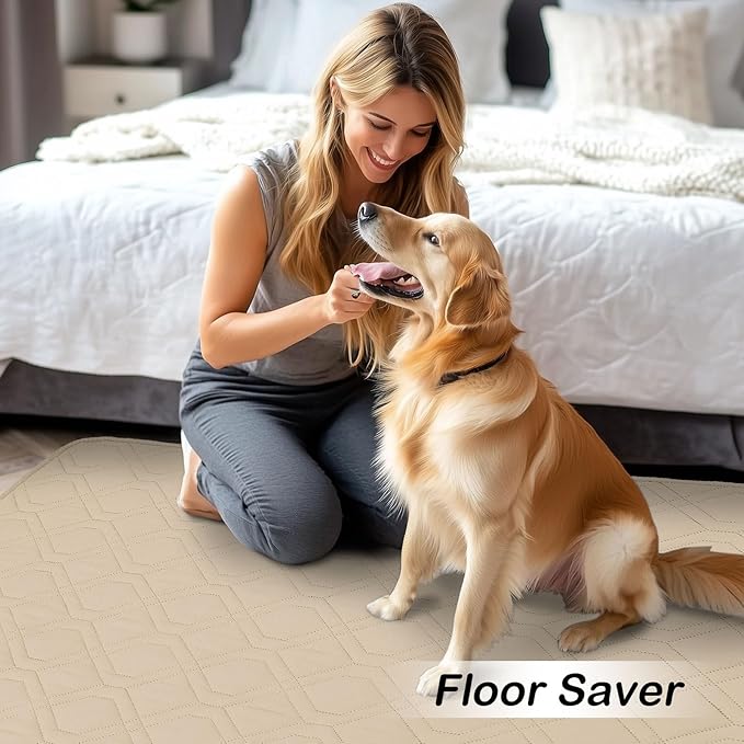 hyha Waterproof Dog Bed Blanket, Soft Pet Blankets, Waterproof Couch Cover for Dogs, Reversible Sofa Covers Washable for Furniture (68x82 Inch, Taupe/Beige)