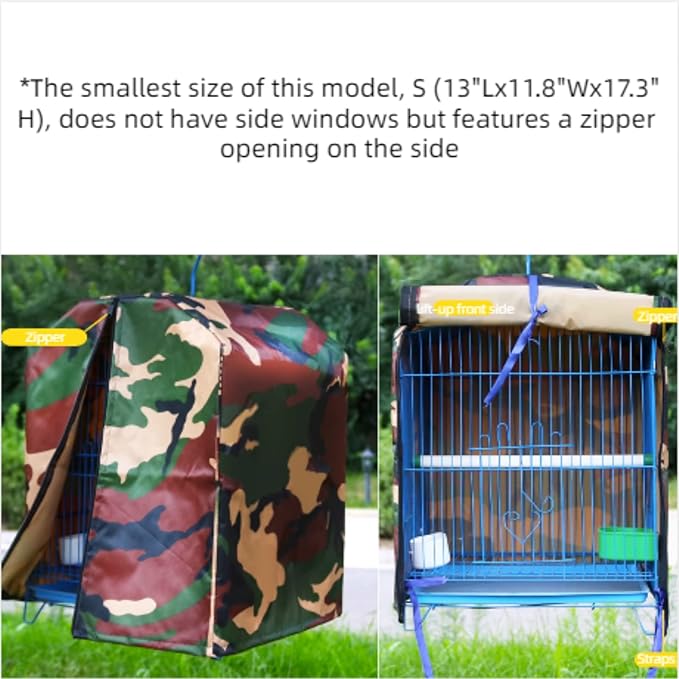 MANON ROSA Bird Cage Cover - Lightproof Birdcage Covers Nighttime- Ideal for Parrots Cockatiels Parakeets Cockatoos Lovebirds Finches Budgerigars Conure (M(15.7" Lx11.8 Wx11.8 H),Blue)
