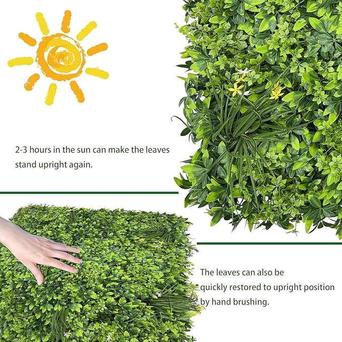 Artificial Plant Wall Roll: 72 X144 in (72 sqft) UV-Anti Ivy Privacy Fence Screen Faux Greenery Panels Backdrop Boxwood Ivy Vine Leaf Hedge Fence for Indoor Outdoor Green Decor