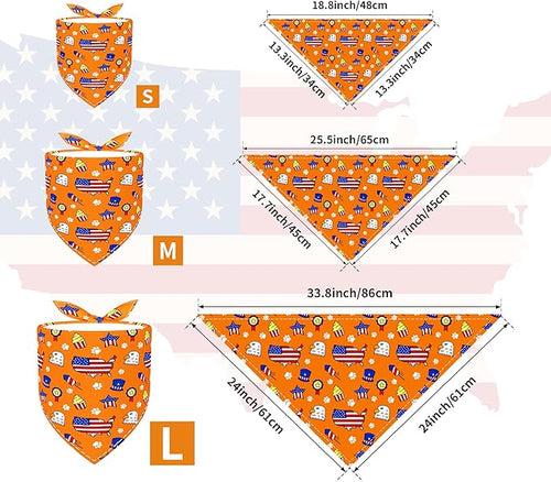 30 Pack 4th of July Dog Bandanas Bulk for Small Dogs Kittens Breed 18 Inch Patriotic Dog Bandanas XS Puppy Doggy Independence Day Dogs Bandana Grooming S