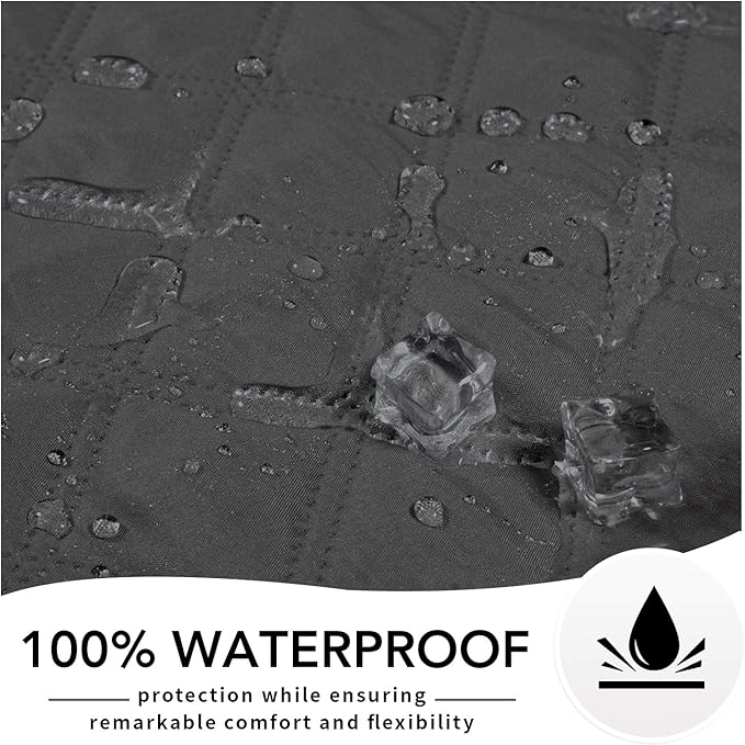 Easy-Going 100% Waterproof Dog Bed Cover, Non-Slip Pet Blanket for Furniture, Washable Couch Cover, Repleasement Sofa Cover (52X82 in,Dark Gray)