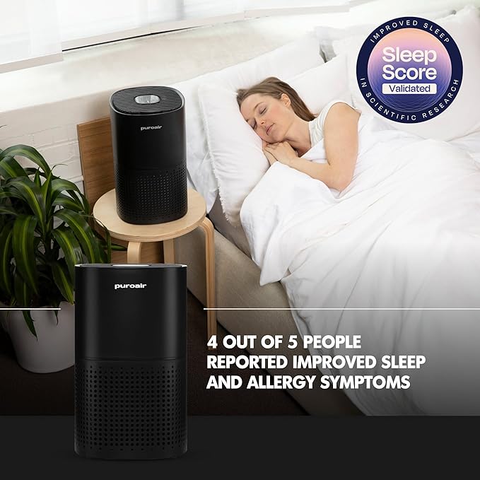 PuroAir 240 HEPA Air Purifier for Home Large Rooms - Covers Up To 1,000 Sq Ft - Filters Up To 99.9% of Pollutants, Smoke, Pollen, Dust - Quiet HEPA Air Filter - Air Purifiers for Bedroom